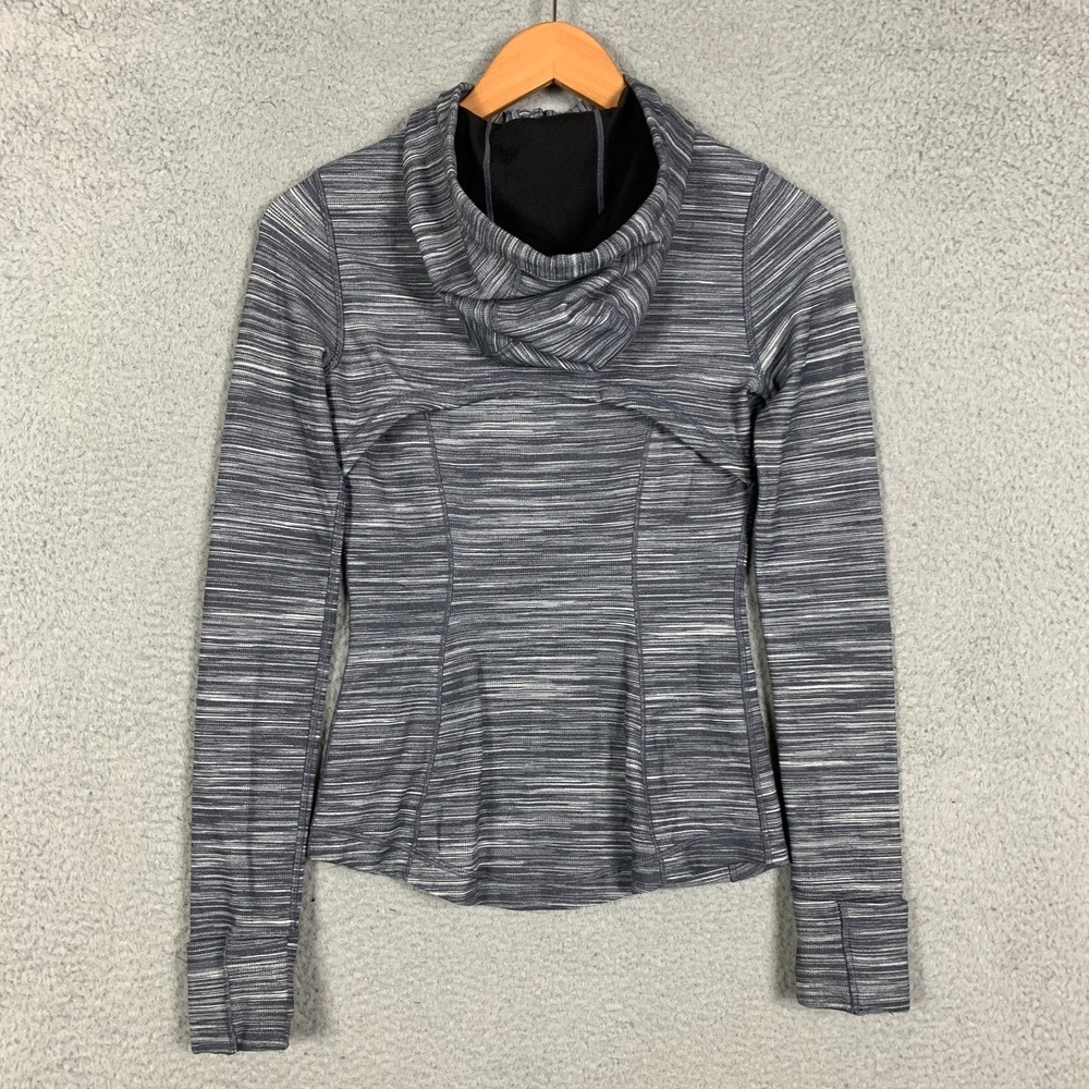 Lululemon Define Jacket Women's 4‎ Heather Gray Hooded Full Zip Stretch Gym Yoga - Picture 4 of 8